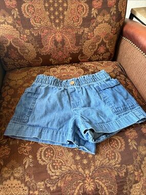 Old Navy Light Blue Denim Elastic-Waist Girls' Shorts